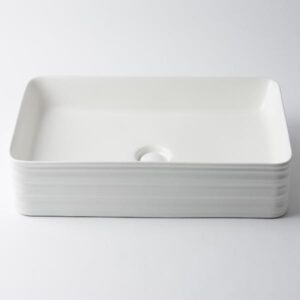 Willow Large Rectangle Basin White