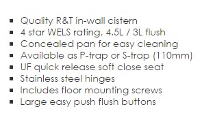 Koko Wall Faced Pan with Inwall Cistern - Image 5