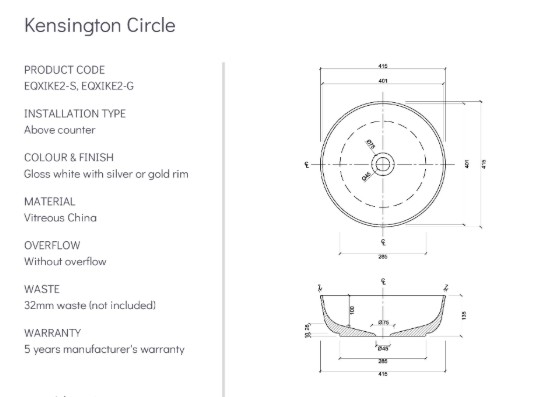 Kensington Circle Basin - Image 3