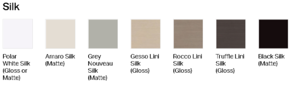 ADP Silk Colour Options For Vanity Hung by Sink & Bathroom Shop