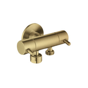 Mini Cistern Cock | Dual Control Brushed Gold - Sink & Bathroom Shop