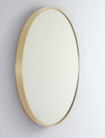Modern Round Mirror in Brushed Brass Finish by Sink & Bathroom Shop