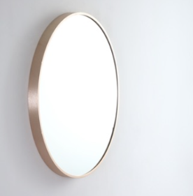 Modern Round Mirror in Rose Gold by Sink & Bathroom Shop