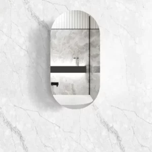 Noosa Pill Shape Mirrored Shaving Cabinet