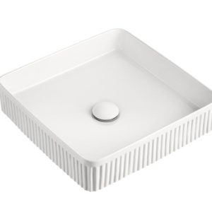 Square Basin | Square Fluted Basin - Sink and Bathroom Shop