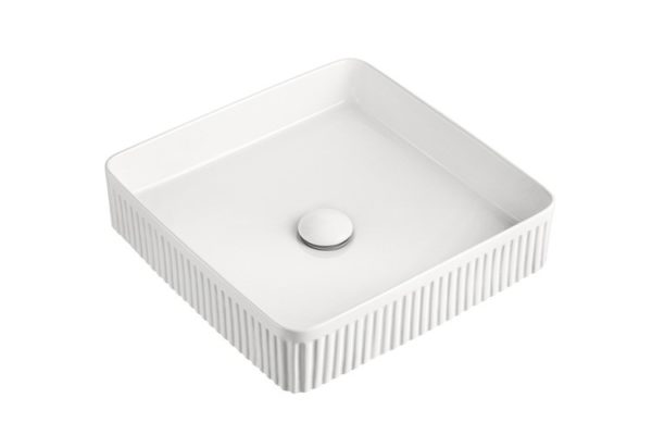 Square Basin | Square Fluted Basin - Sink and Bathroom Shop