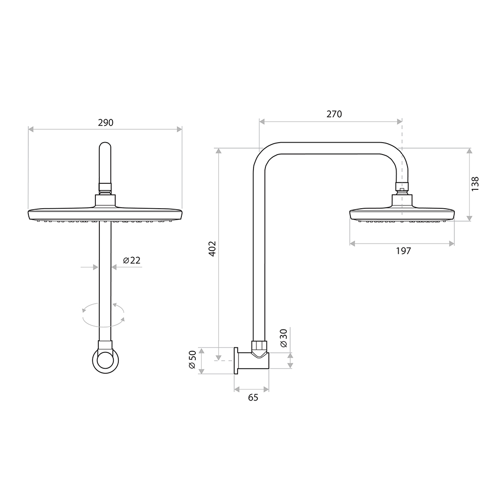 HUNTINGWOOD GOOSENECK SHOWER ARM - Image 3