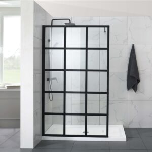 Shower Screen Black | Covey W01 (NC-006) Framed 1200mm